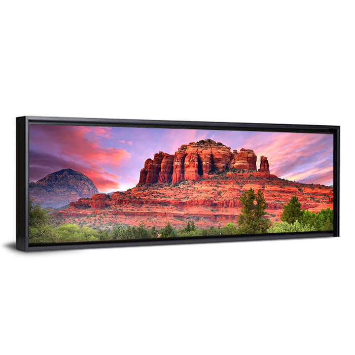 Drive Toward Cathedral Rock, Sedona Wall Art as a framed canvas