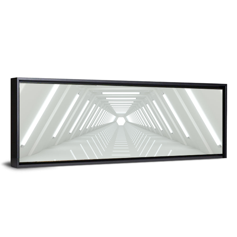 Isolated White Tunnel Wall Art