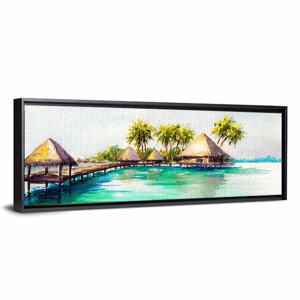 Over Water Bungalows Wall Art