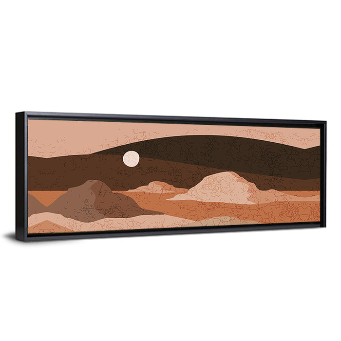 Moonlit Desert Dunes Wall Art as a framed canvas