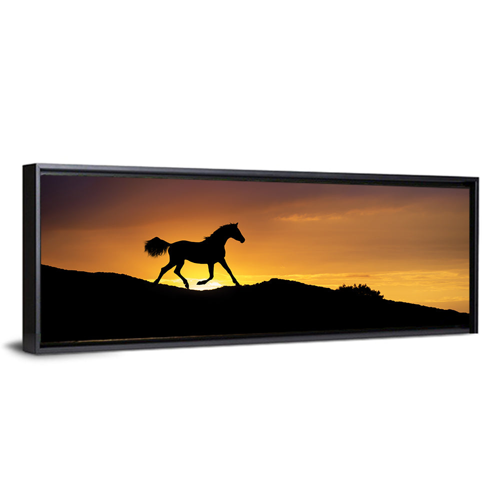 Running Horse Silhouette Wall Art