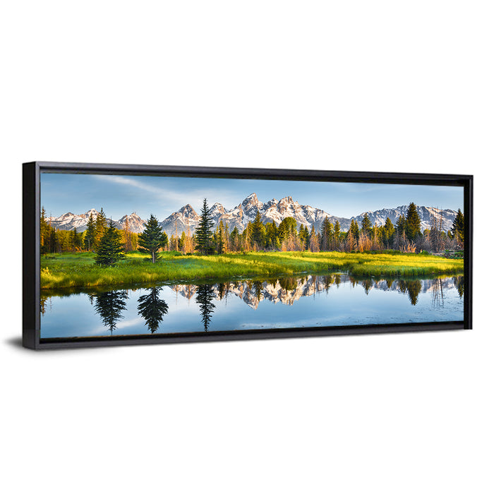 Grand Teton National Park Wall Art as a framed canvas