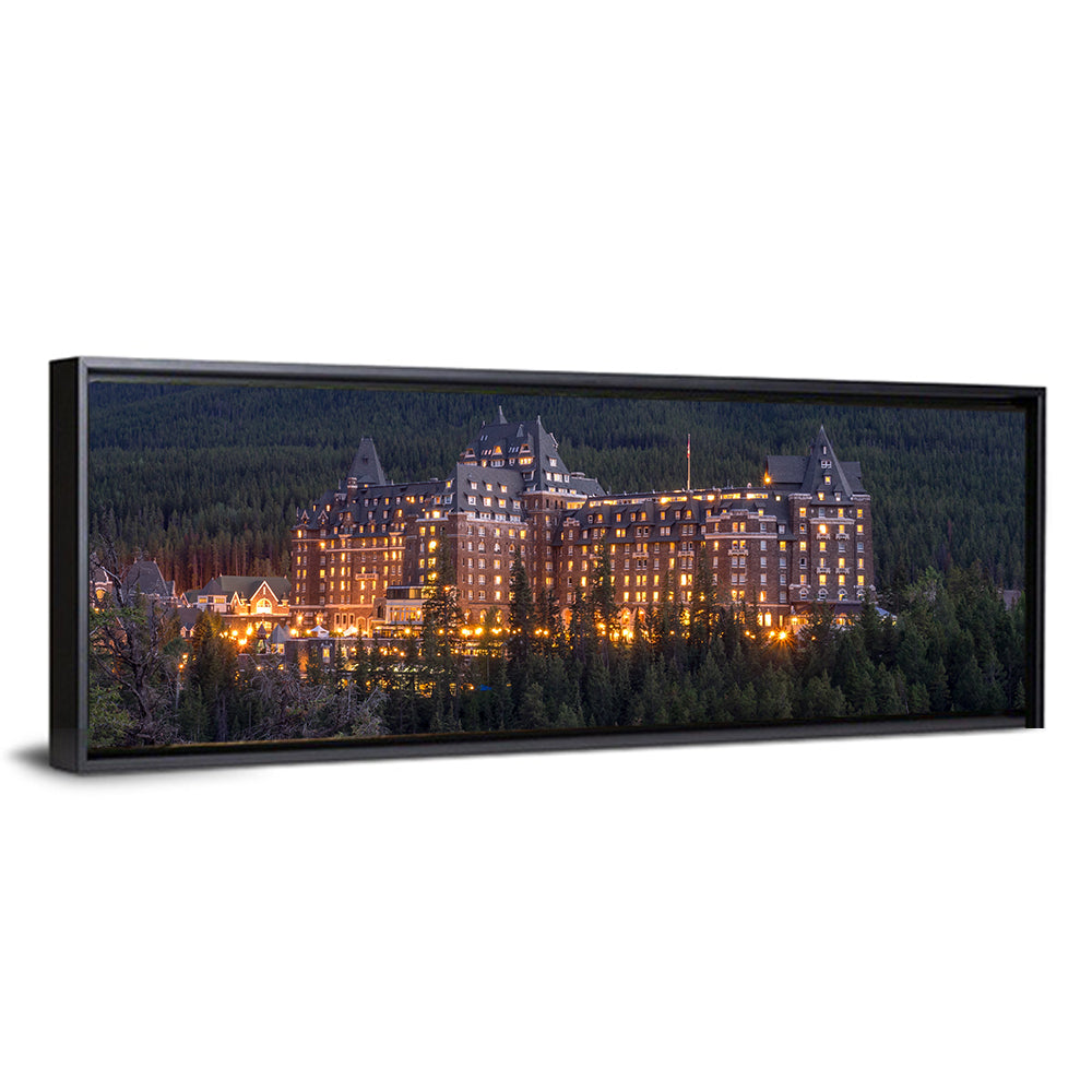 The Banff Springs Hotel At Night Wall Art