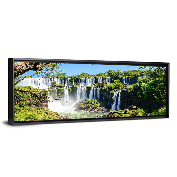 Iguazu Falls from Argentina Wall Art as a framed canvas
