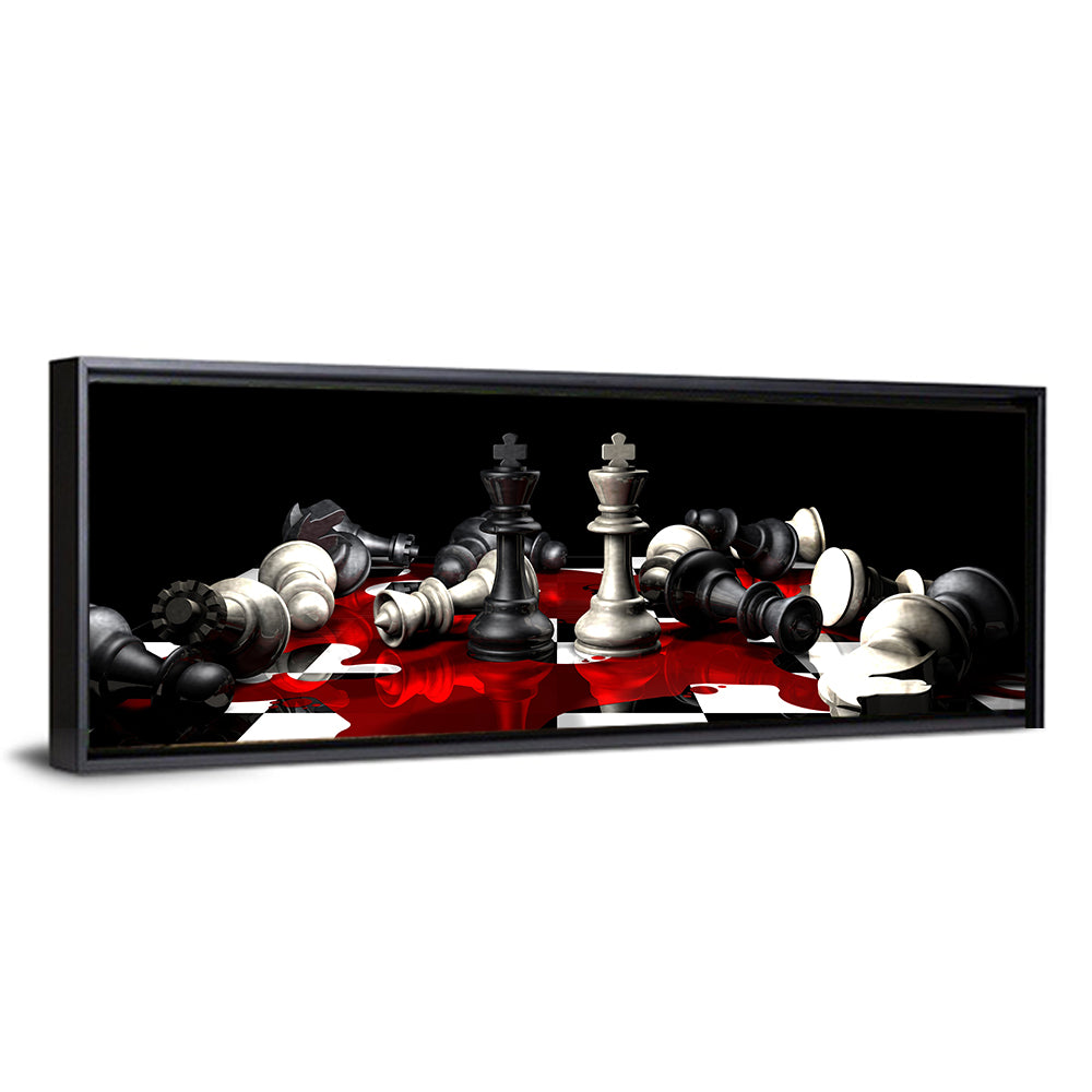 Chess Pieces In Game Wall Art