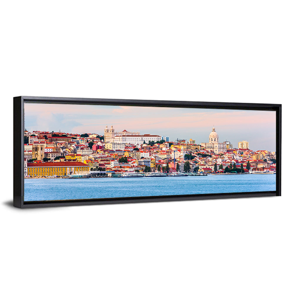 Lisbon Skyline On Tagus River Wall Art