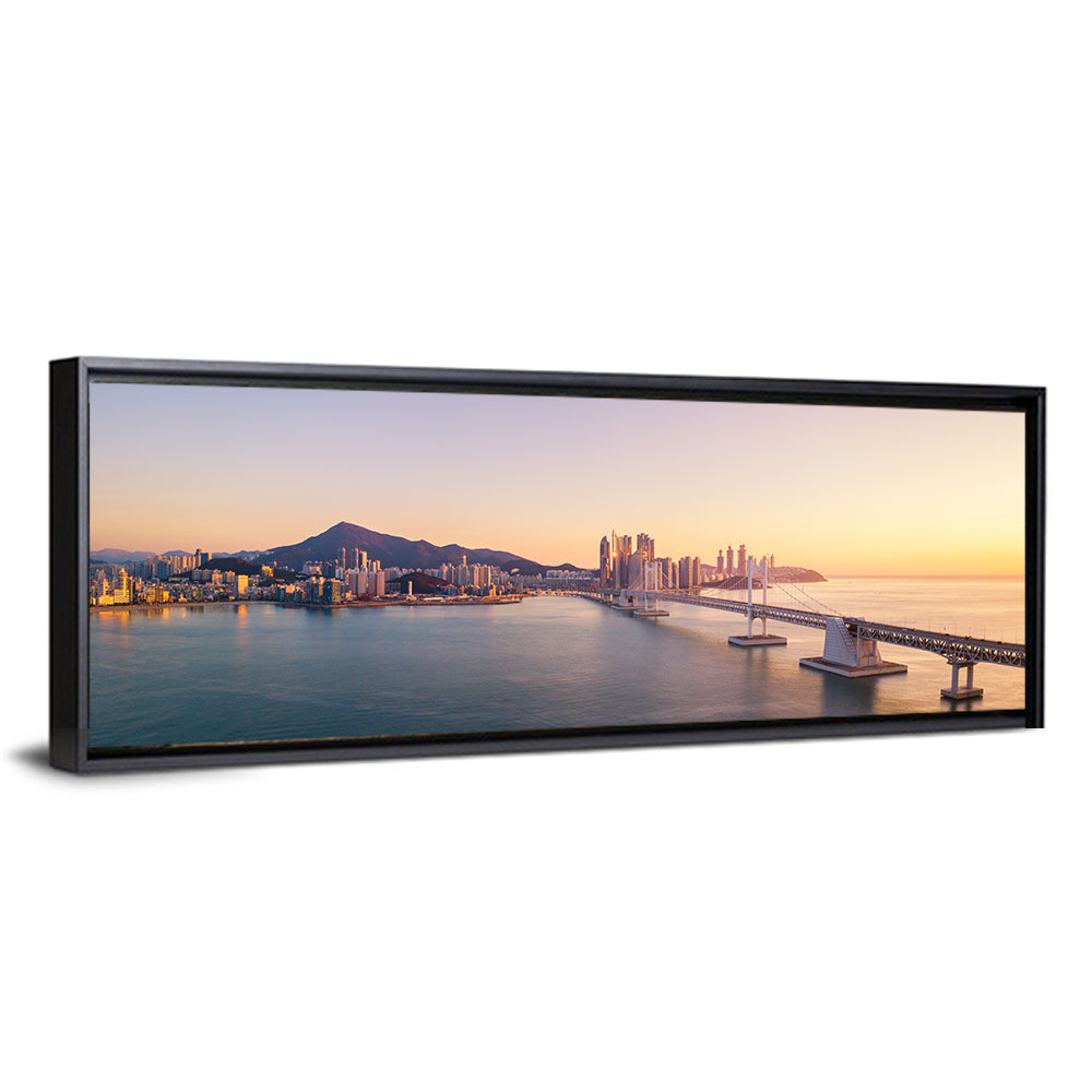 Gwangan Bridge At Sunrise Wall Art