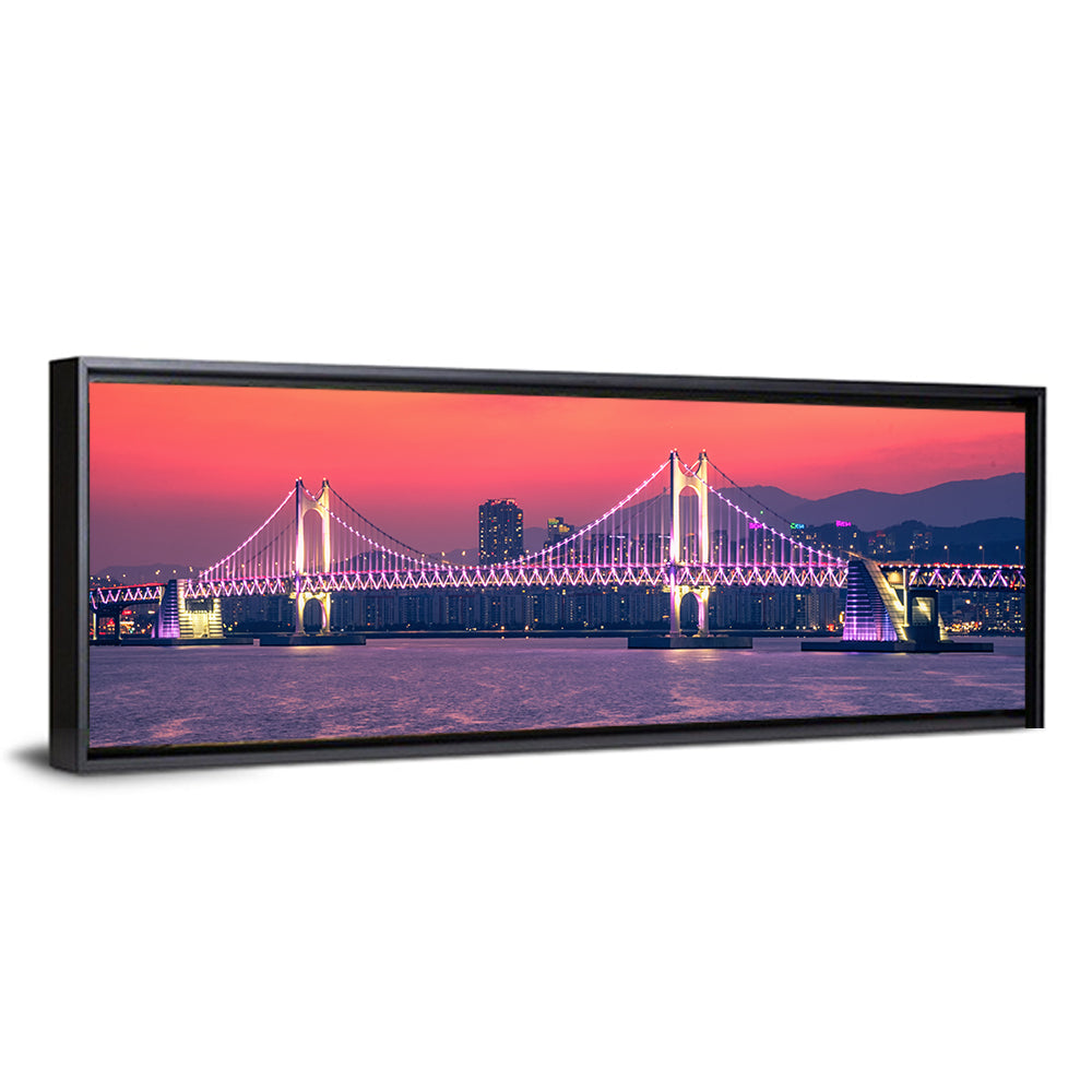 Gwangan Bridge At Night in Busan Wall Art