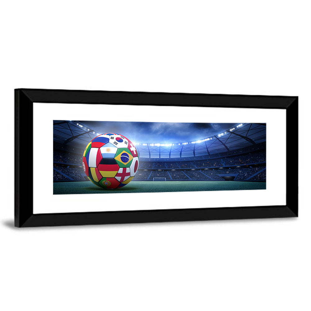 Soccer Ball In Stadium Wall Art