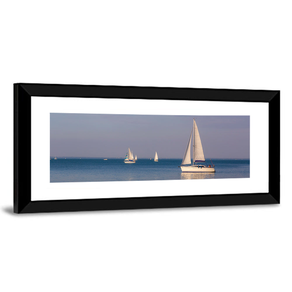 Lake Balaton With Sailboats Wall Art