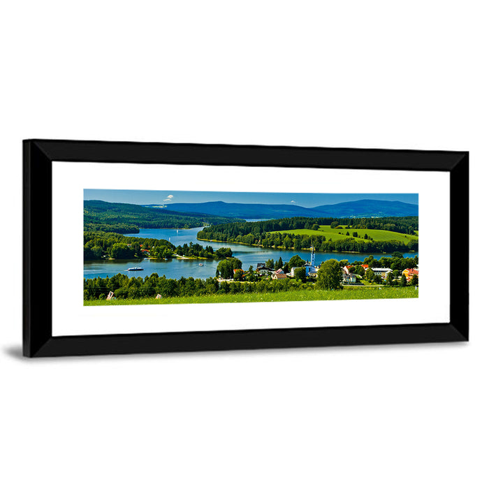 Frymburk Village Near Lipno Lake Wall Art as a framed print