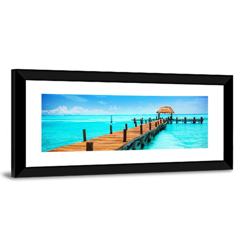Tropic Paradise Jetty On Isla Mujeres Mexico Wall Art
