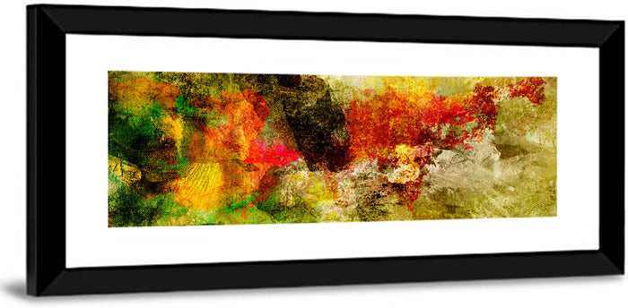 Layered Paint Texture Study Wall Art as a framed print