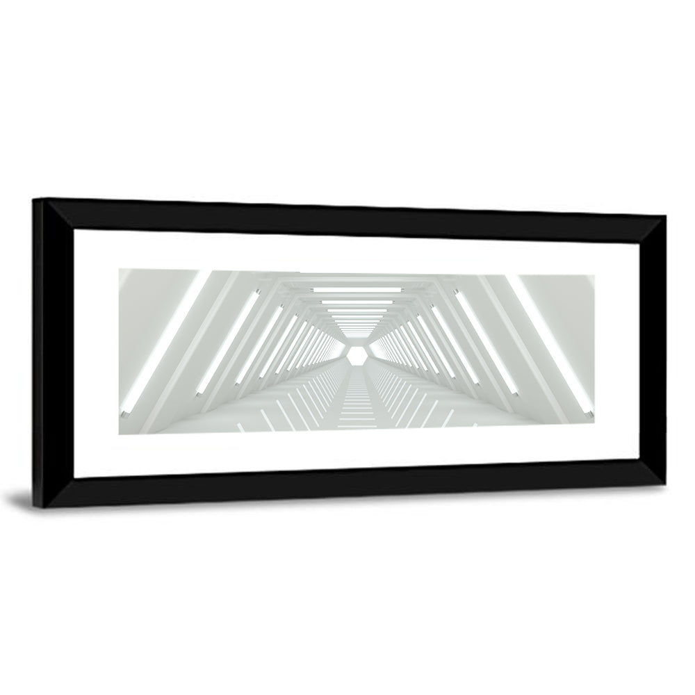 Isolated White Tunnel Wall Art