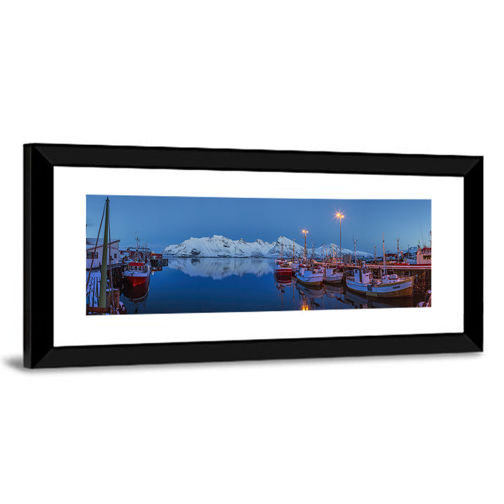 Lofoten Harbor at Dusk Wall Art