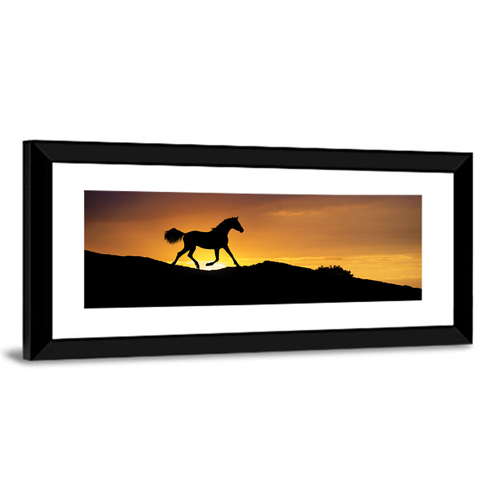 Running Horse Silhouette Wall Art
