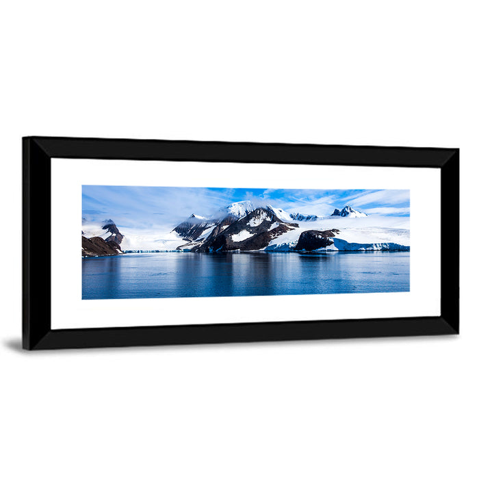 Antarctic Glacier Reflection Wall Art as a framed print