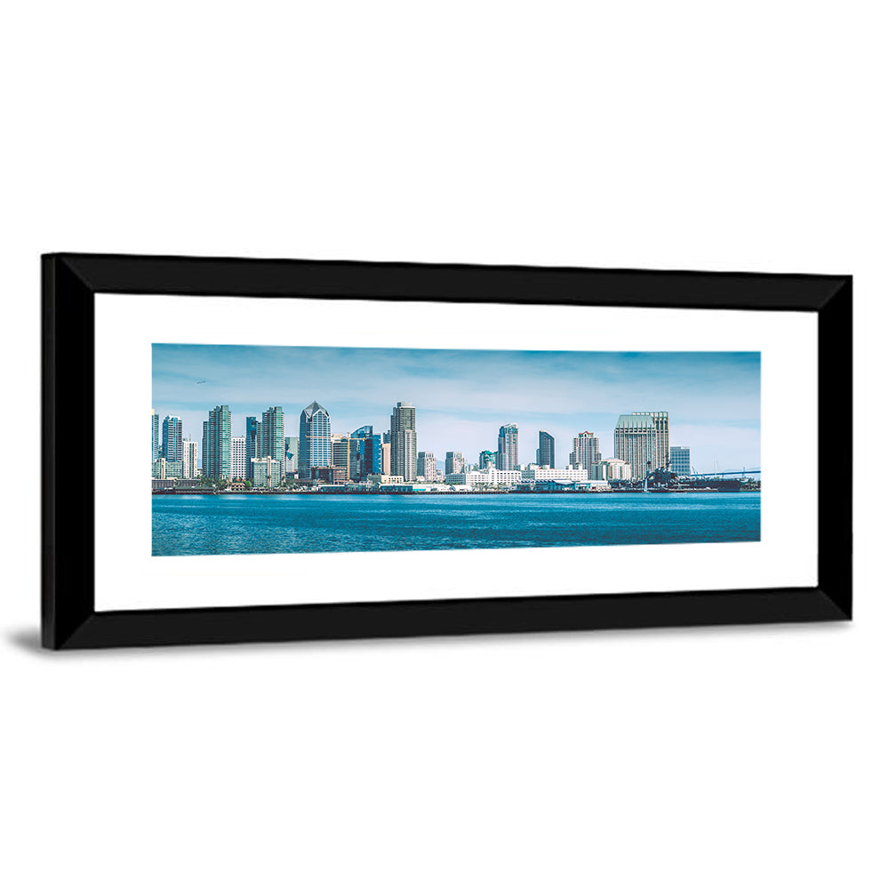 San Diego City Bay Skyline Wall Art