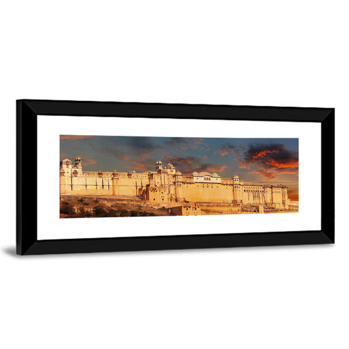 Amer Fort at Golden Dusk Wall Art as a framed print
