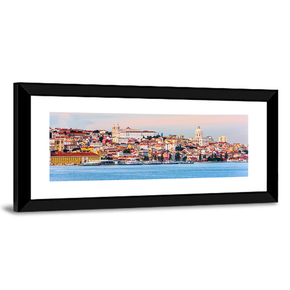 Lisbon Skyline On Tagus River Wall Art