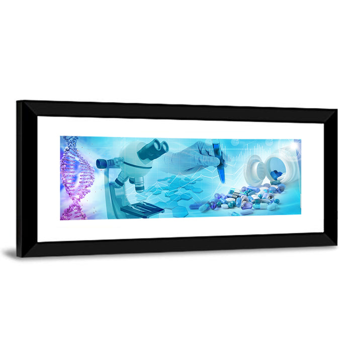 Pharmaceutical Research Concept Wall Art as a framed print