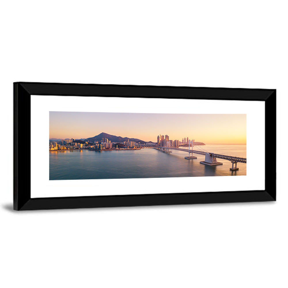 Gwangan Bridge At Sunrise Wall Art