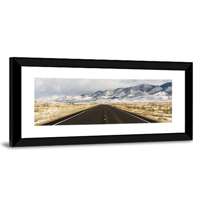 Great Basin Central Nevada Highway Wall Art as a framed print