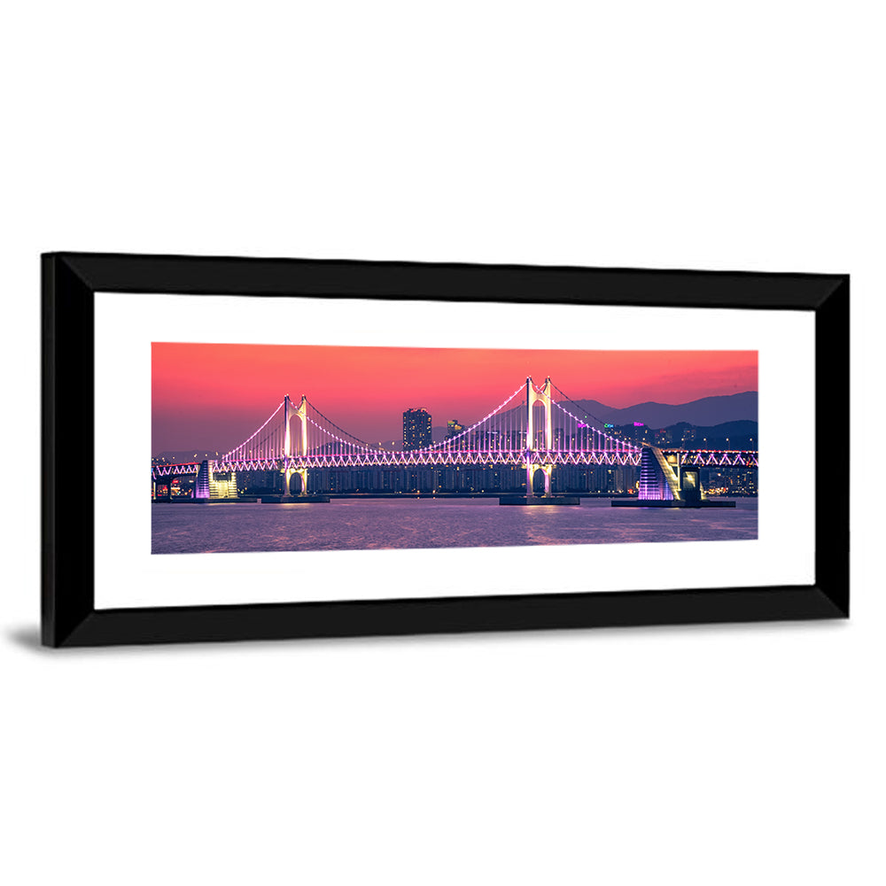 Gwangan Bridge At Night in Busan Wall Art
