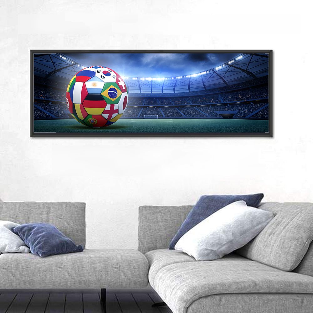 Soccer Ball In Stadium Wall Art