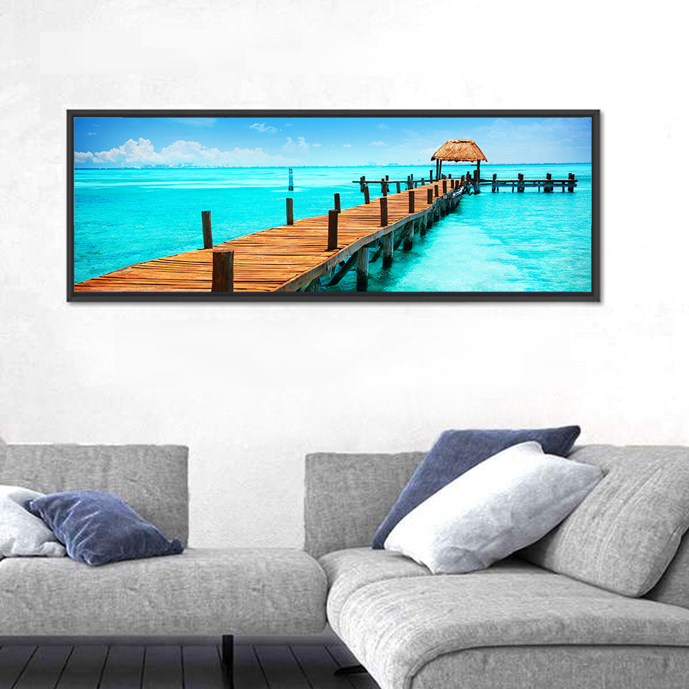 Tropic Paradise Jetty On Isla Mujeres Mexico Wall Art