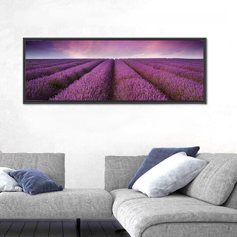 Lavender Field Sunset Wall Art