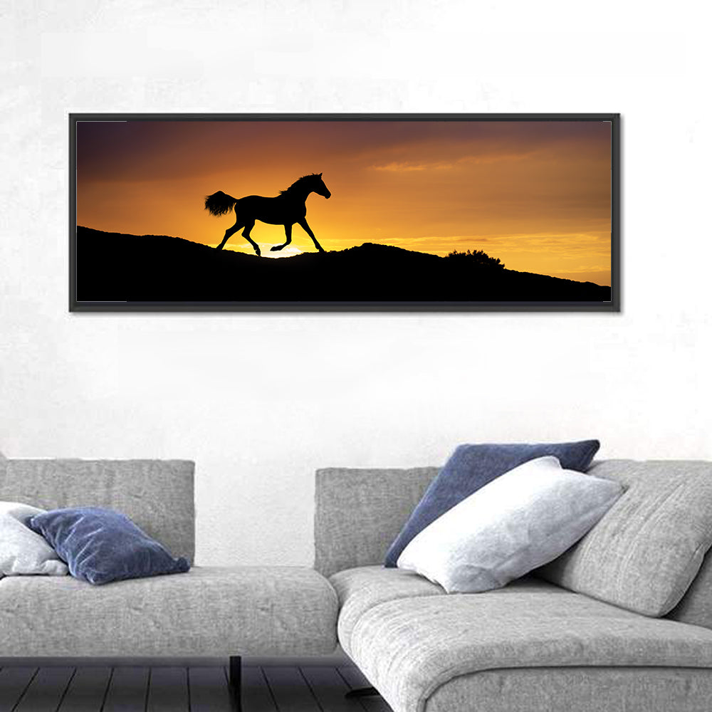Running Horse Silhouette Wall Art
