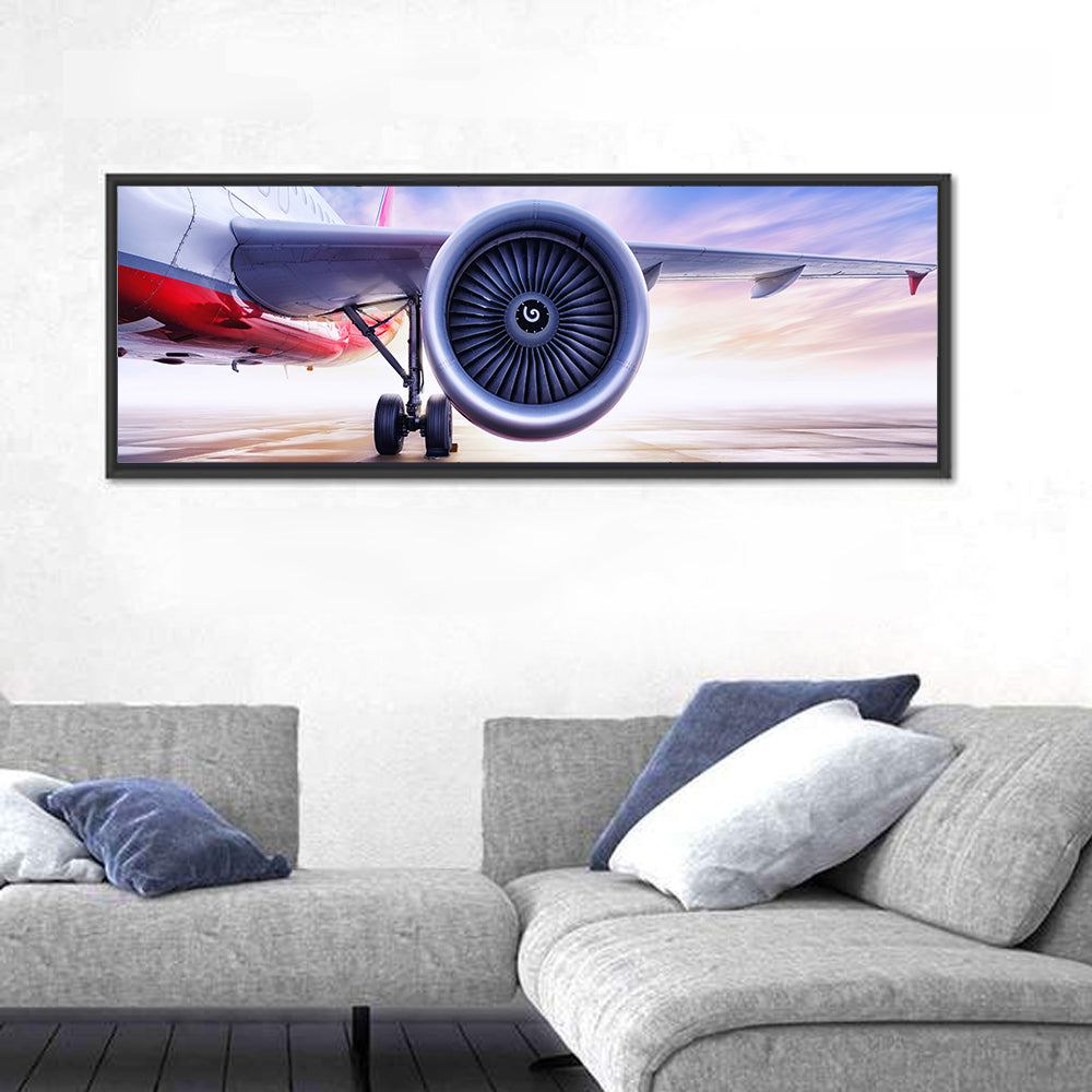 Airliner On The Airfield Wall Art