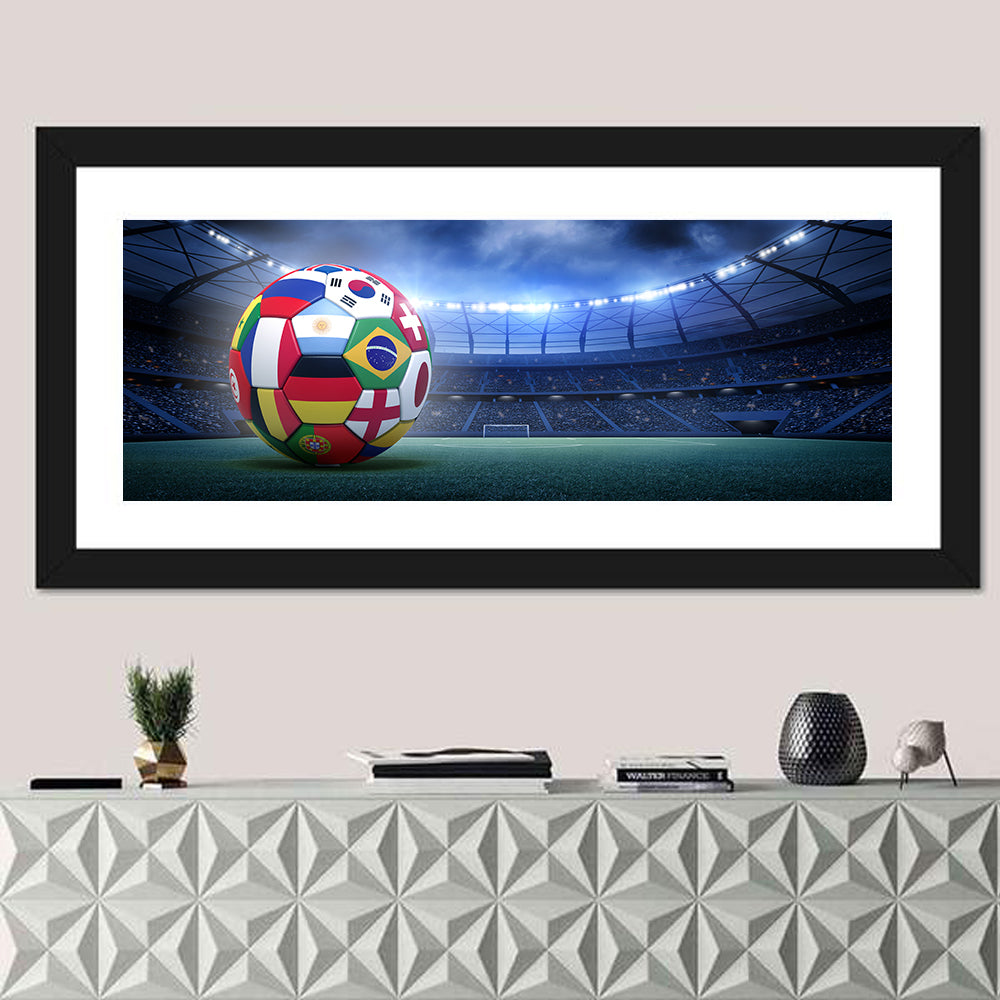 Soccer Ball In Stadium Wall Art