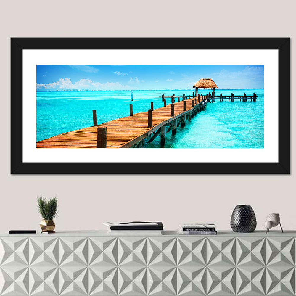 Tropic Paradise Jetty On Isla Mujeres Mexico Wall Art