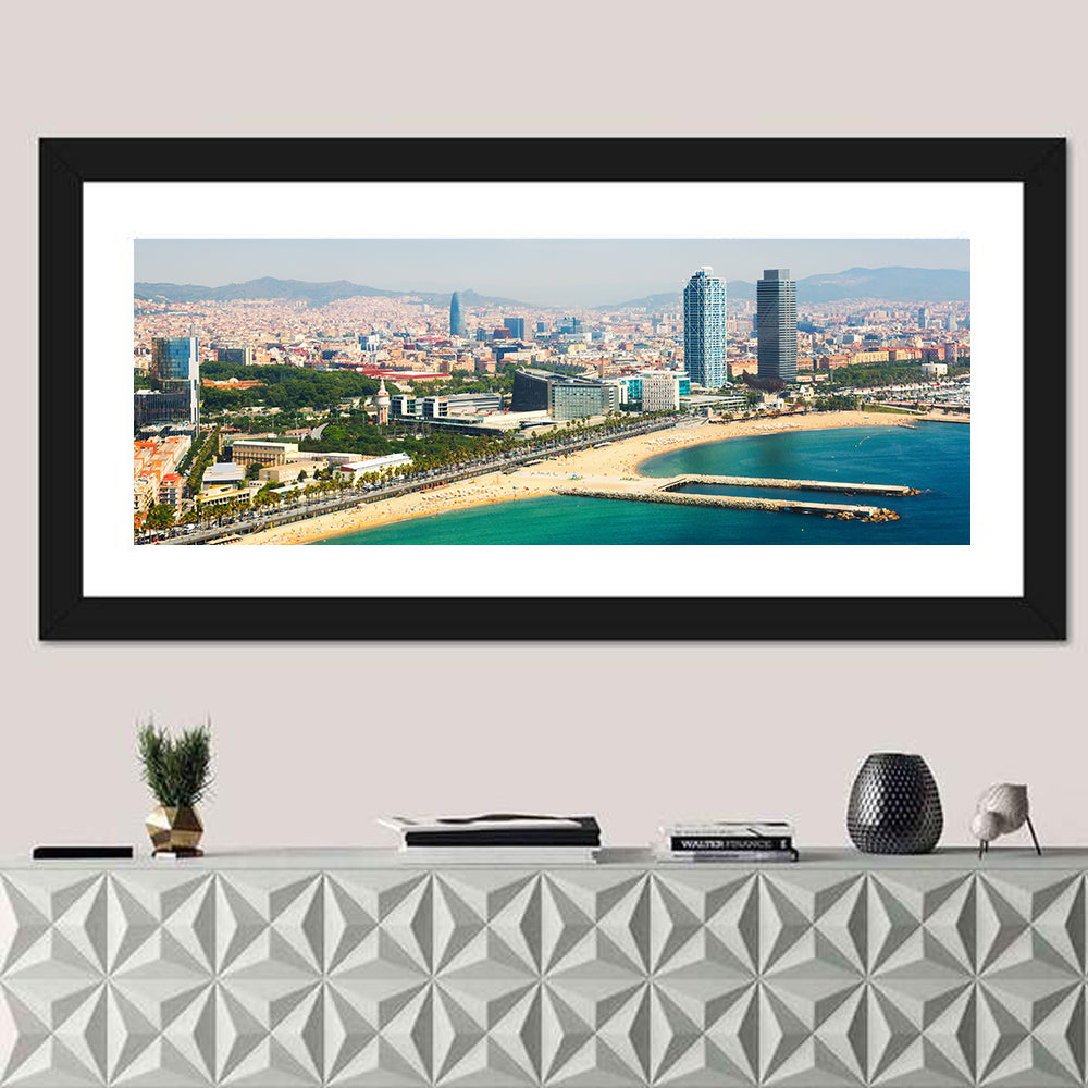 Barcelona From Mediterranean Sea Wall Art