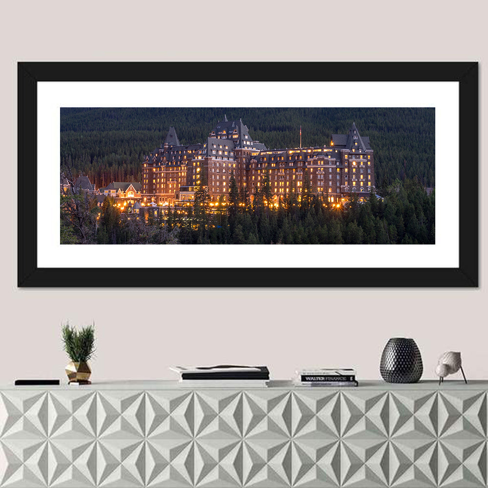 The Banff Springs Hotel At Night Wall Art