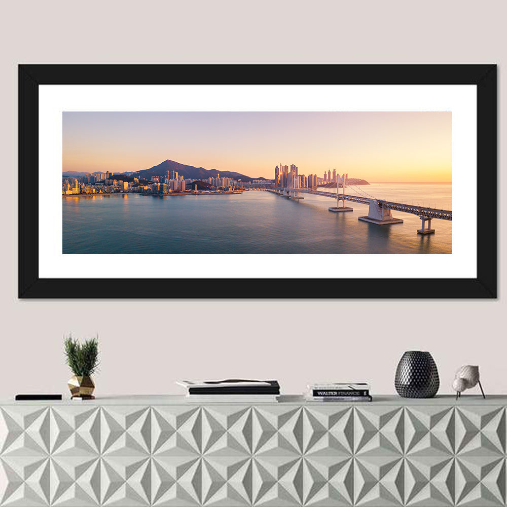 Gwangan Bridge At Sunrise Wall Art