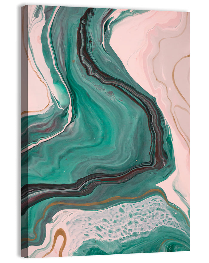 Fluid Ink Marble Study Wall Art as a canvas print