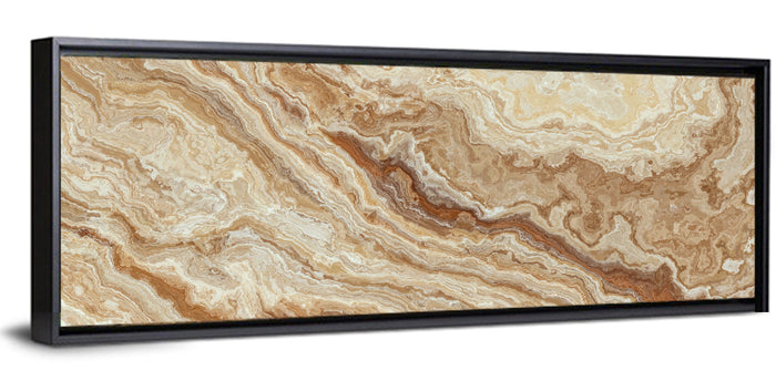 Honey Onyx Marble Illustration Wall Art as a framed canvas
