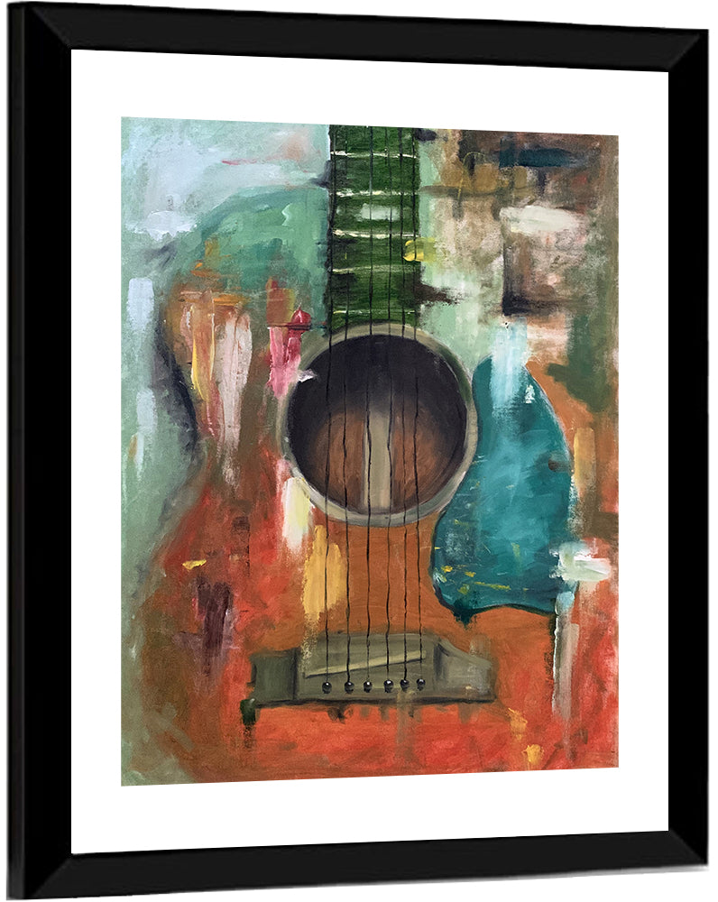 Guitar Oil Painting Wall Art