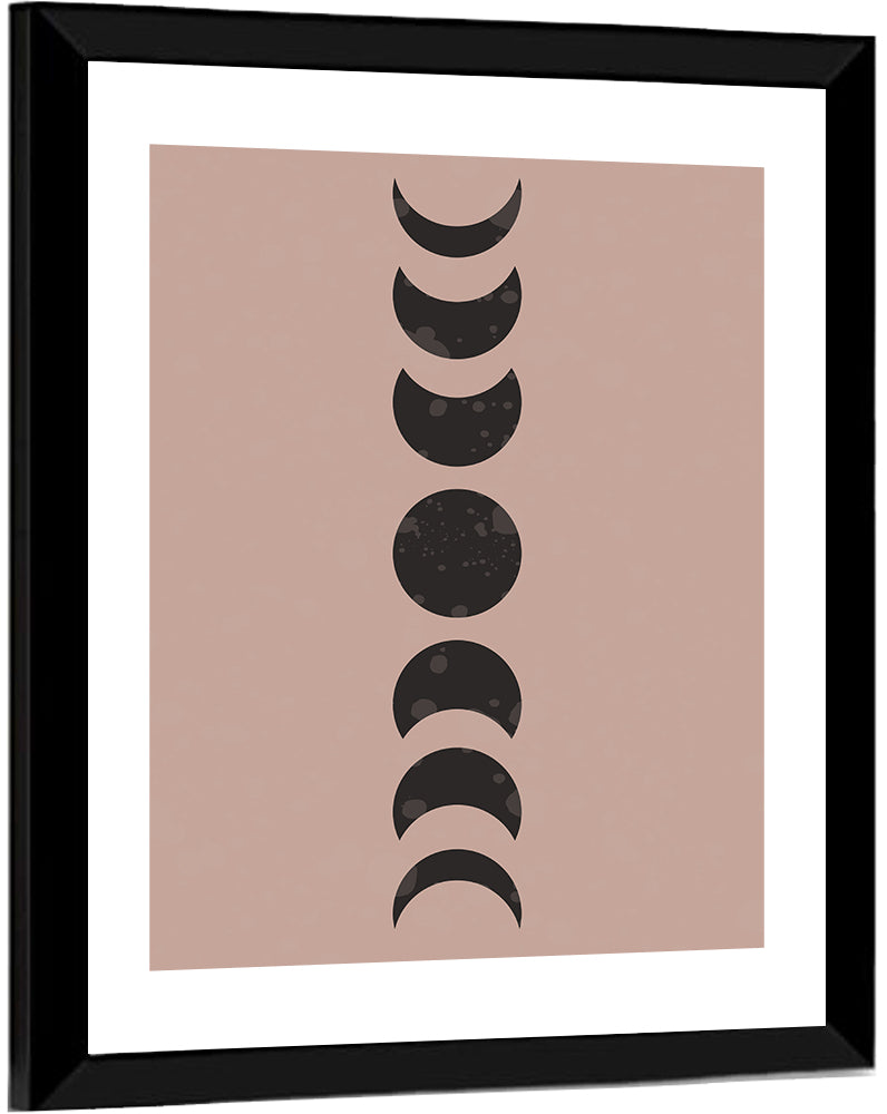 Moon Phases Minimalist Wall Art