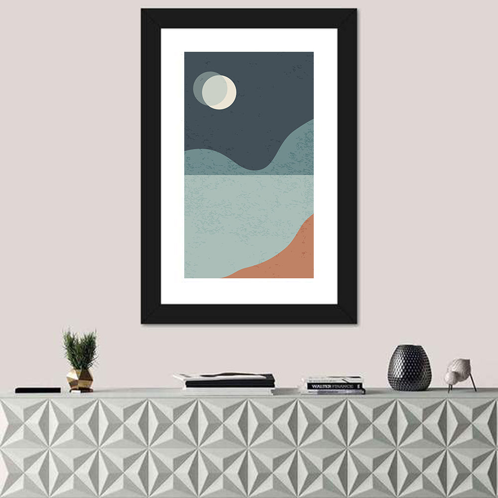 Mountain Lake Minimalist Wall Art