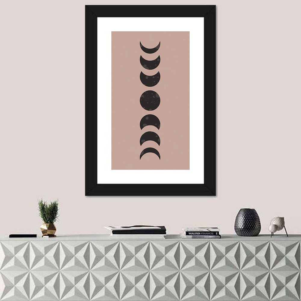 Moon Phases Minimalist Wall Art