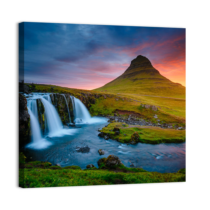 Kirkjufell at Sunset Wall Art as a canvas print