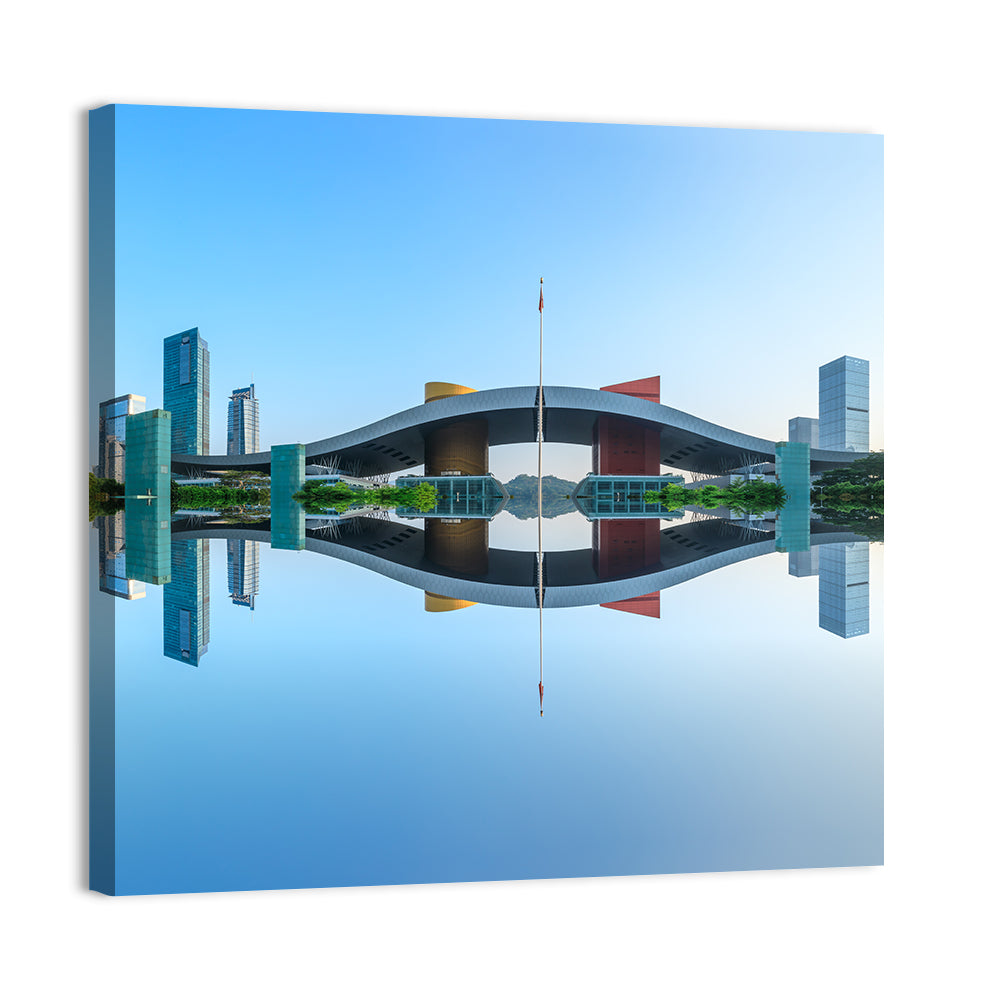 Shenzhen City At Sunrise Wall Art