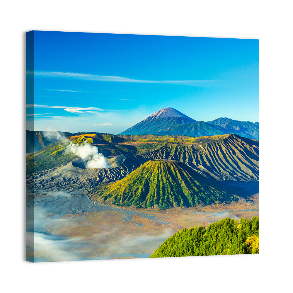 Mount Bromo at Sunrise Wall Art, canvas print, square