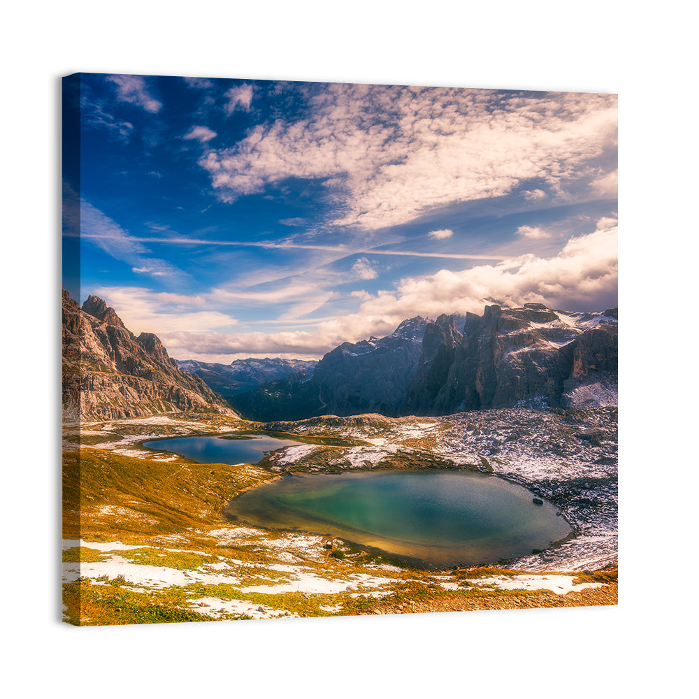 Del Piani Alpine Lakes Wall Art, canvas print, square