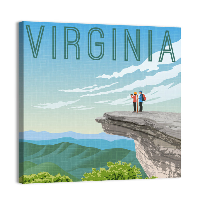 Mcafee Knob Virginia Wall Art as a canvas print