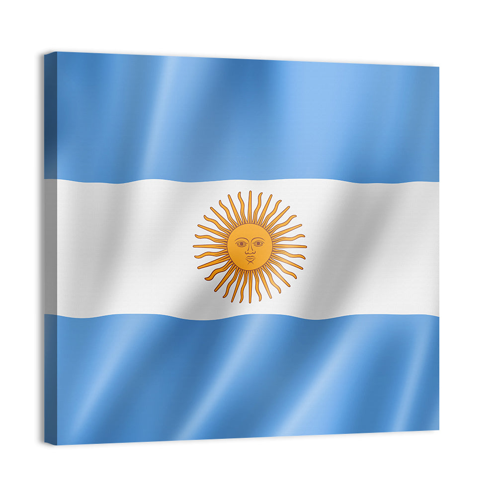Waving Flag Of Argentina Wall Art